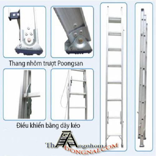 Thang Nhôm Trượt 2 Đoạn PoongSan PS3050-2